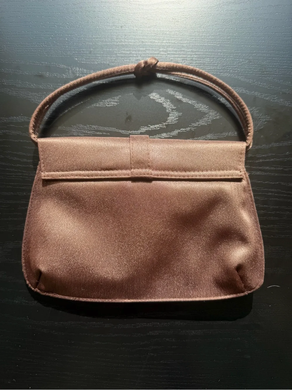 Vintage Gunne Sax Elegant Satin Formal Evening Clutch in Bronze